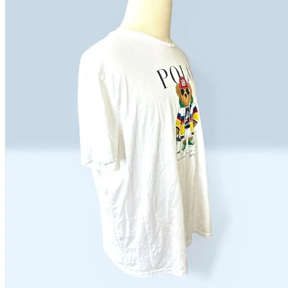 Polo Ralph Lauren T-Shirt Mens XXL White Polo Bear Sailing Graphic Tee retired - Picture 3 of 12